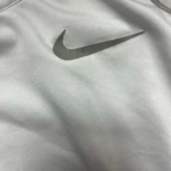 Nike Pro Combat White Fitted Long Sleeve Shirt - Picture 6 of 8